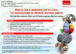 AfisA3_Production engineers and &  Textile engineers -  Iasi